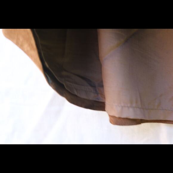 J.crew Collection Mini Skirt Womens Size 10 Suede Brown Lined Vintage Zip Italy - Picture 4 of 9